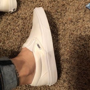 White Slip on vans